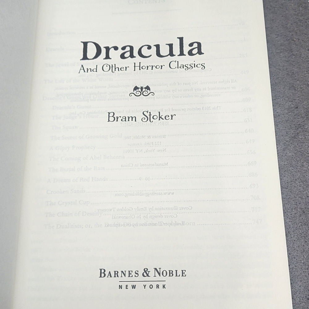 Barnes & Noble Dracula and Other Horror‎ Classics Bram Stoker Leatherbound Black - Picture 6 of 10